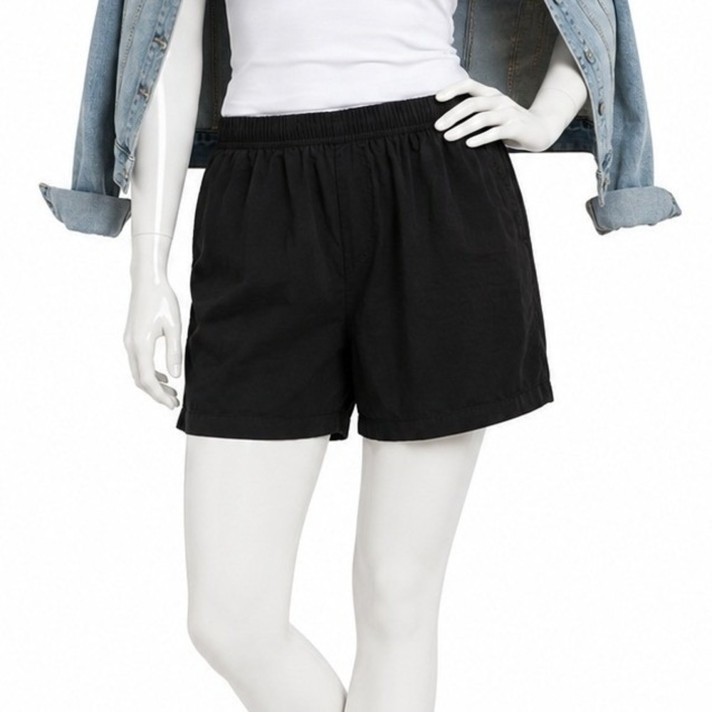 Mofiz Mens Shorts Black‎ Athletic Elastic Drawstring Lightweight XL